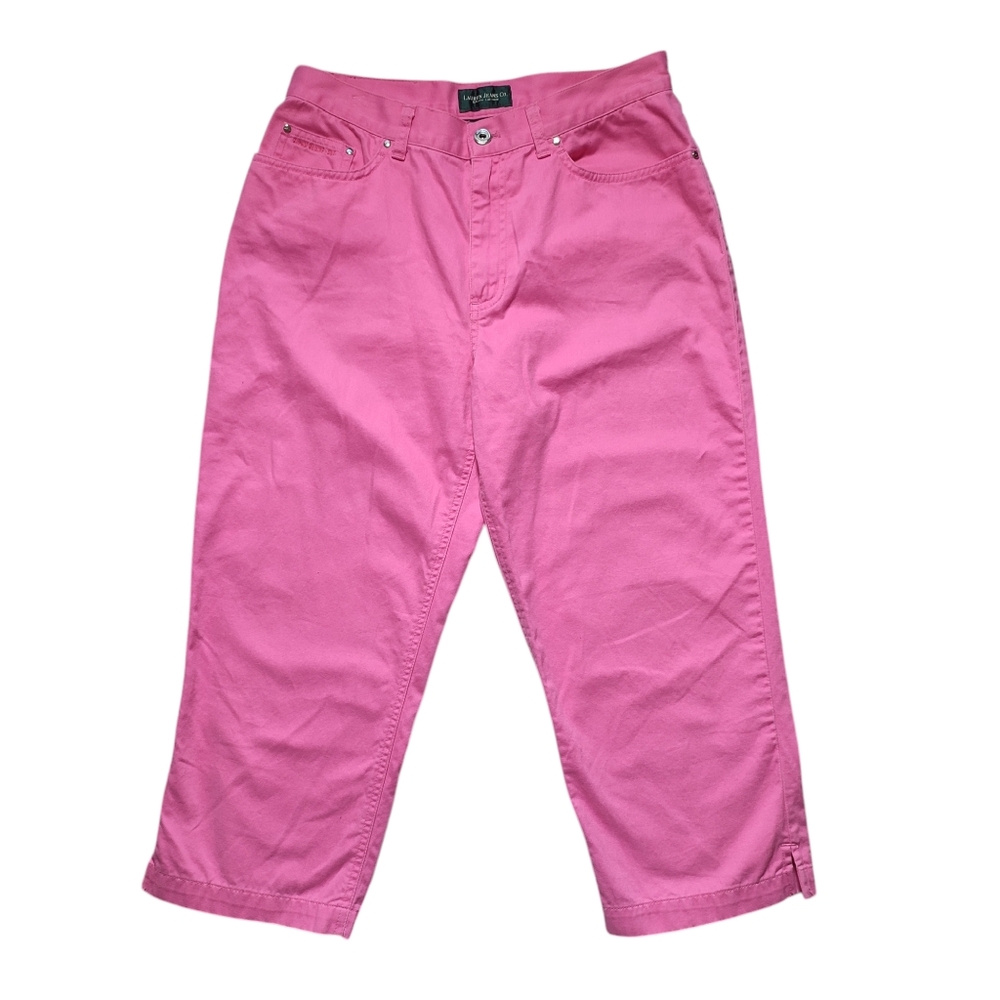 Ralph Lauren Jeans Co Pink 100% Cotton Cropped Pants/ Capri Size 8